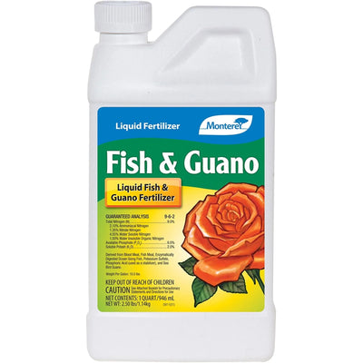 Fish & Guano Liquid Plant Fertilizer for Transplants and Flowers, 32 Oz