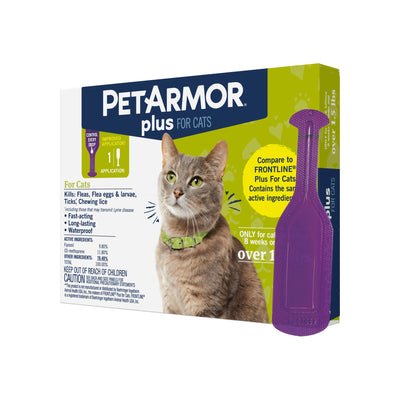 plus for Cats Flea & Tick Prevention, over 1.5 Lbs, 1 Month Supply