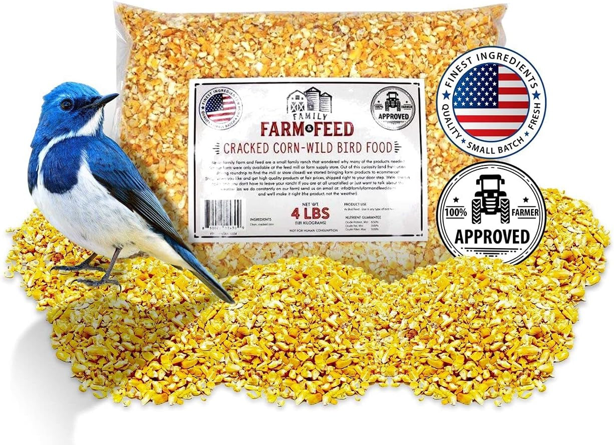 | Four Seasons | Cracked Corn | Wild Bird Food | Backyard Songbird | 4 Pounds