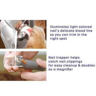 LED Light Pet Nail Clipper Sharp Blades for Large Small Dog Cat Nail Trimmers