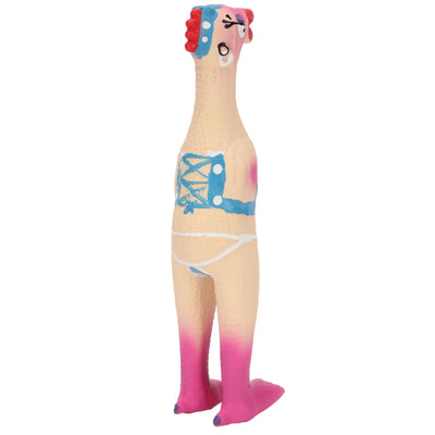 Dog Toy, Squeaky Chicken Dog Toys Elastic Safe Bite Resistant for Dogs Pirate Chicken,Ok Chicken,Chef Chicken,Flying Chicken