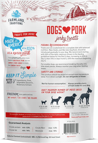 New Filler Free Dogs Love Pork Premium Jerky Treats for Dogs (13.5 Oz.)