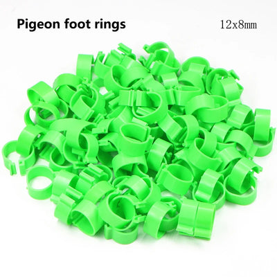 25/100P Chicken Foot Rings Adjustable Poultry Leg Digital Label Buckles Rings 6 Colors Plastic Chick Duck Goose Farm Equipment