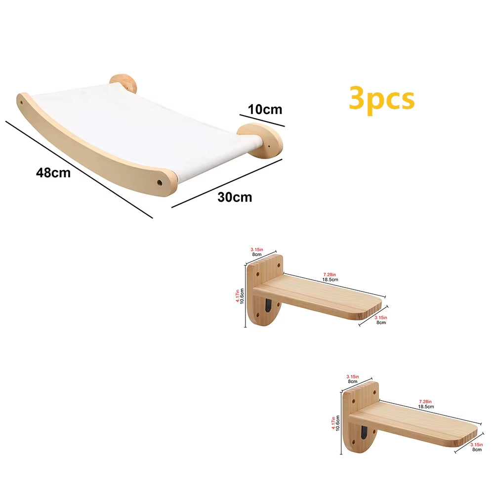 Wall-Mounted Cat Scratching Rope Jute Cats Climbing Shelves Jumping Platform & Pedal for Cats Sleeping Cat Furniture Pet Toys