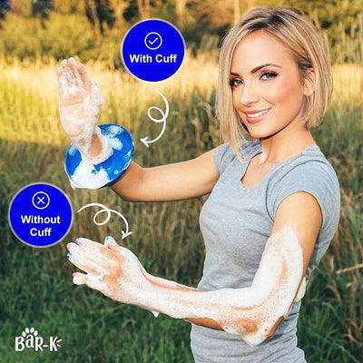 Drip Catcher Cuffs - Pet Bathing Tool for Dog Shower and Dog Bathtub - Dog Bathing Station Grooming Supplies and Horse Supplies for Horse Grooming Kit - Protective Dog Washing Tool - Blue 2 Set