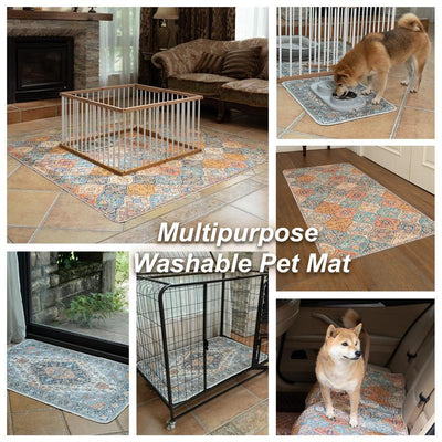 Nunubaby Washable Pee Pads for Dogs,Stylish,Super Absorbent,Non-Slip and Leak-Proof Pee Pads.Reusable Potty Pads for Dogs for Crates,Couch,Floors,Whelping Pads Litter Mat Pet Supplies,Feeding Mat Puppy Liner