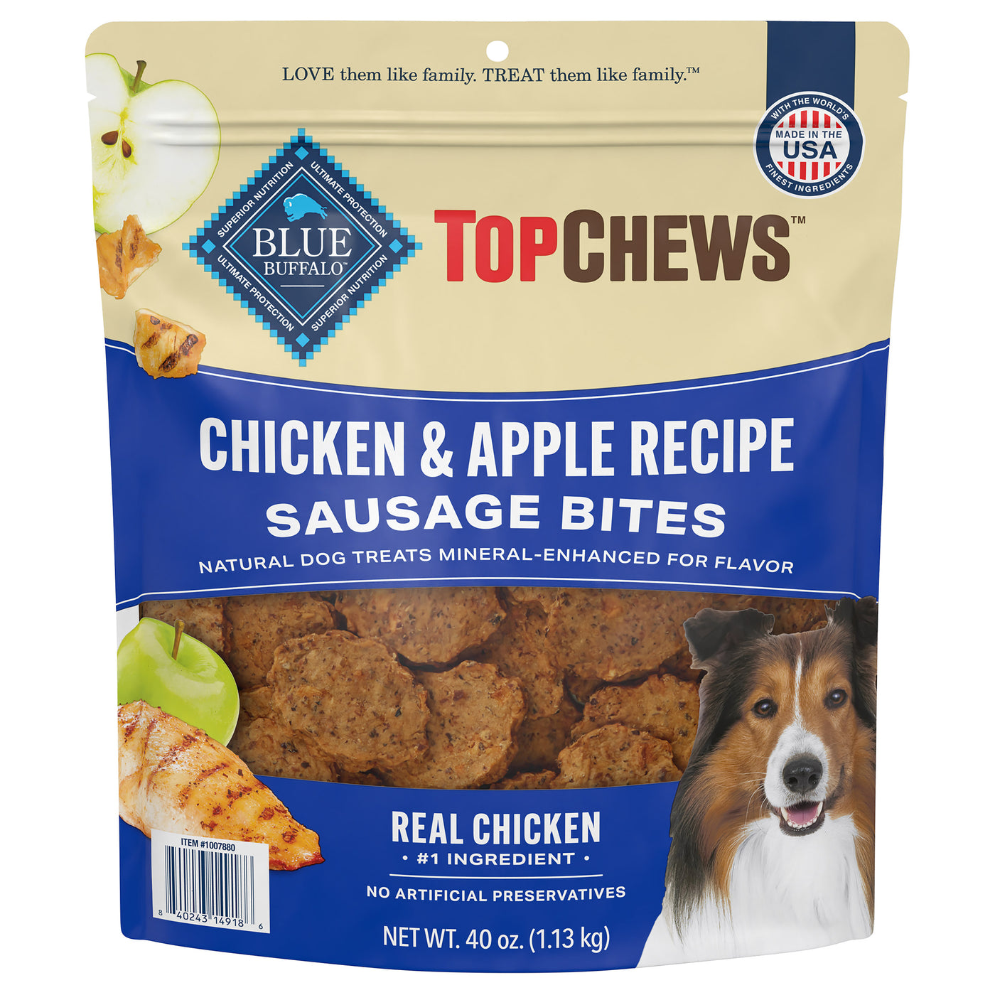 Top Chews Chicken & Apple Recipe 100% Natural Dog Treats
