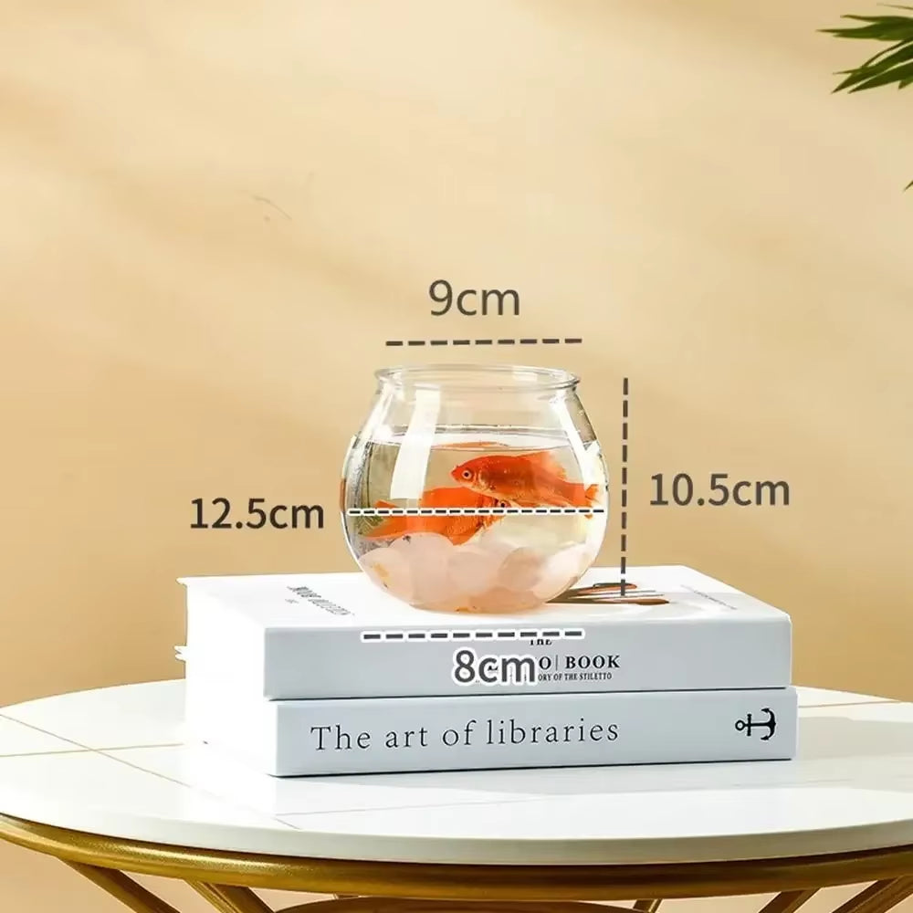 Fish Bowl Small Aquariums for Small Ornamental Fish and Reptiles High Transparency Glass Good View Aquarium Tank Fish Tank
