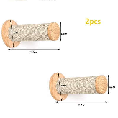 Wall-Mounted Cat Scratching Rope Jute Cats Climbing Shelves Jumping Platform & Pedal for Cats Sleeping Cat Furniture Pet Toys