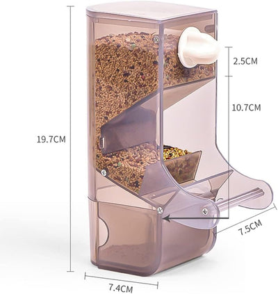 Automatic Bird Feeder No-Mess Bird Feeder Parrot Feeder Cage Accessories for Budgerigar Canary Lovebord Finch Parakeet