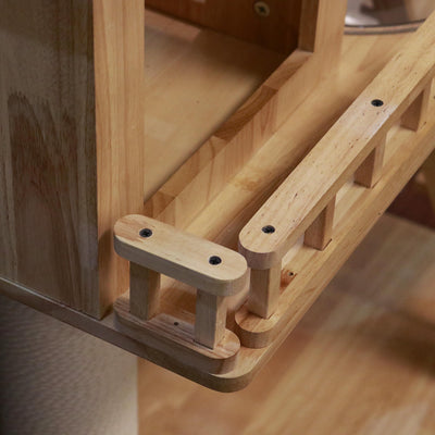 Cat Castle,Luxury Cat Furniture,Rubberwood Cat Tree, Cat Tower 34.6''*15.7''*42''